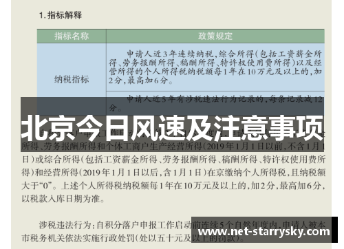 北京今日风速及注意事项