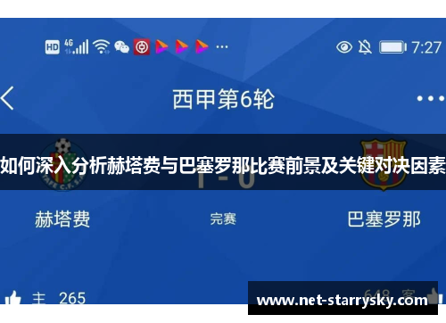 如何深入分析赫塔费与巴塞罗那比赛前景及关键对决因素